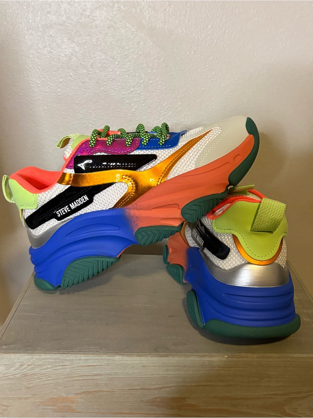 Steve Madden Possession, Chunky Platform Sneaker Women-7 Multicolor Streetwear